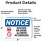 Signmission No Food Or Drink Allowed No Smoking Sign, Vinyl Decal, 5in W x 3.5in L, 2PK OS-2PACK-NS-D-35-L-14576 - alternate 4